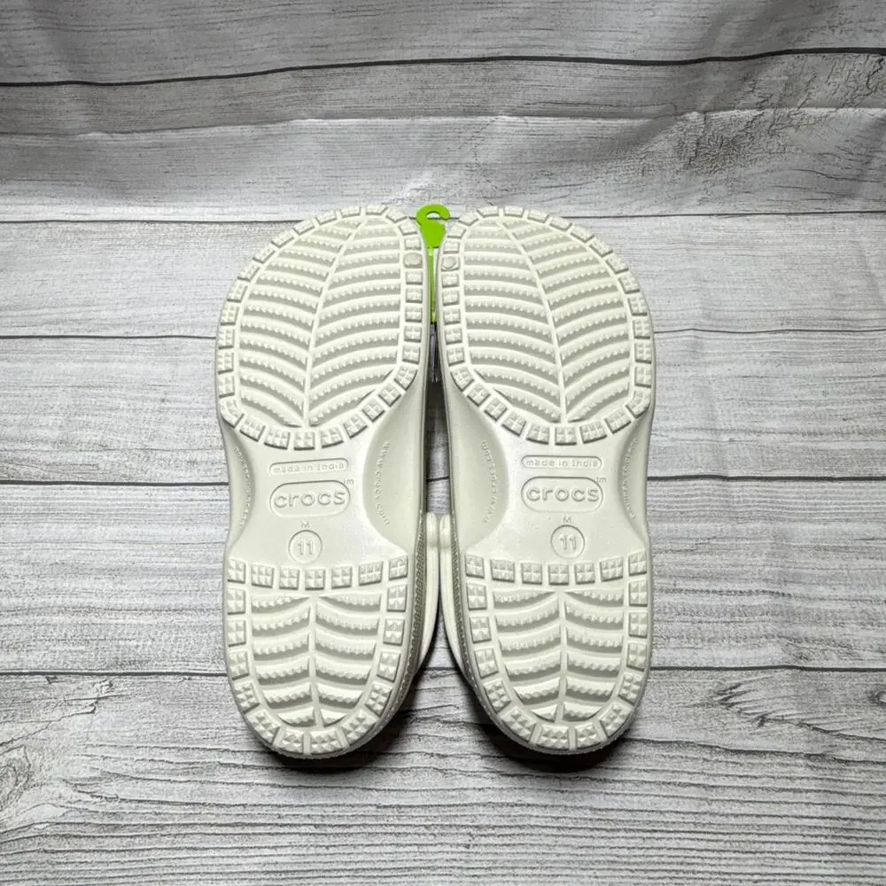 Cream colored crocs clogs us M11